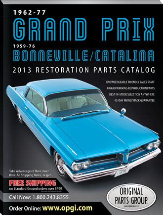 Pontiac Grand Prix restoration catalogs